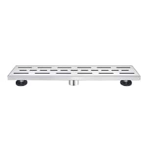 48 in. Linear Stainless Steel Shower Drain with Slot Pattern