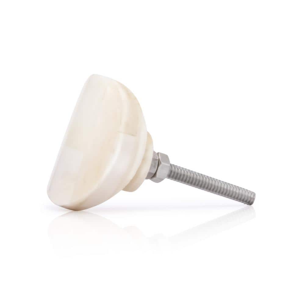 Eclipse Cream Round Novelty Drawer Cabinet Knob with Mounting Hardware