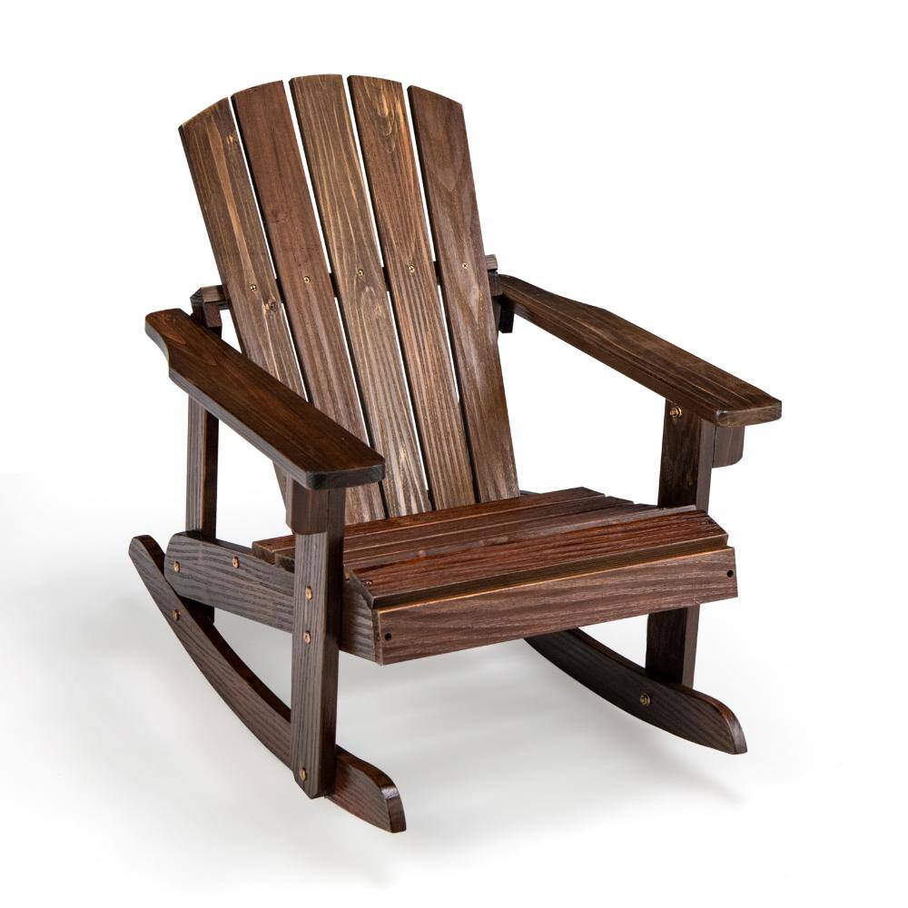 24 in. Fir Wood Kids Adirondack Rocking Chair with Slatted Seat and 110 lb. Capacity, Coffee price history on PriceWatchPro