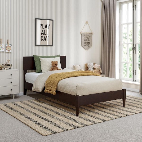 AFI Aria Black Espresso Solid Wood Frame Twin Modern Low Profile Platform Bed