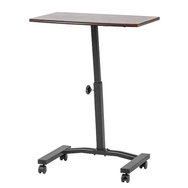 IRIS Laptop Brown Cart Adjustable Height Table 23.62 in. L x 15.70 in. W x 20.47 in. H