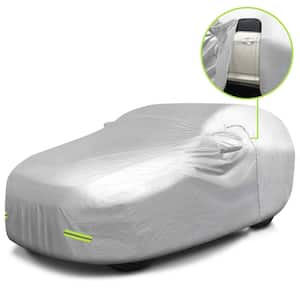 190 in. x 75 in. x 72 in. Heavy-Duty 190T Polyester Car Cover with Zipper Door for SUV - Breathable and Waterproof