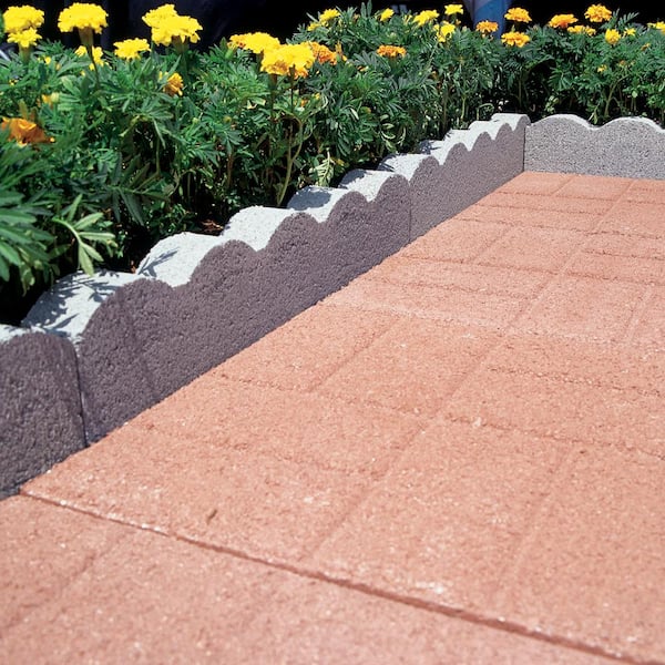 Pavestone 12 in. x 2 in. x 5.25 in. Straight Scallop Pewter Pavestone 12 in. x 2 in. x 5.25 in. Straight Scallop Pewter