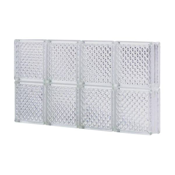 Pittsburgh Corning 32.75 in. x 43.5 in. x 3 in. GuardWise Delphi Pattern Solid Glass Block Window