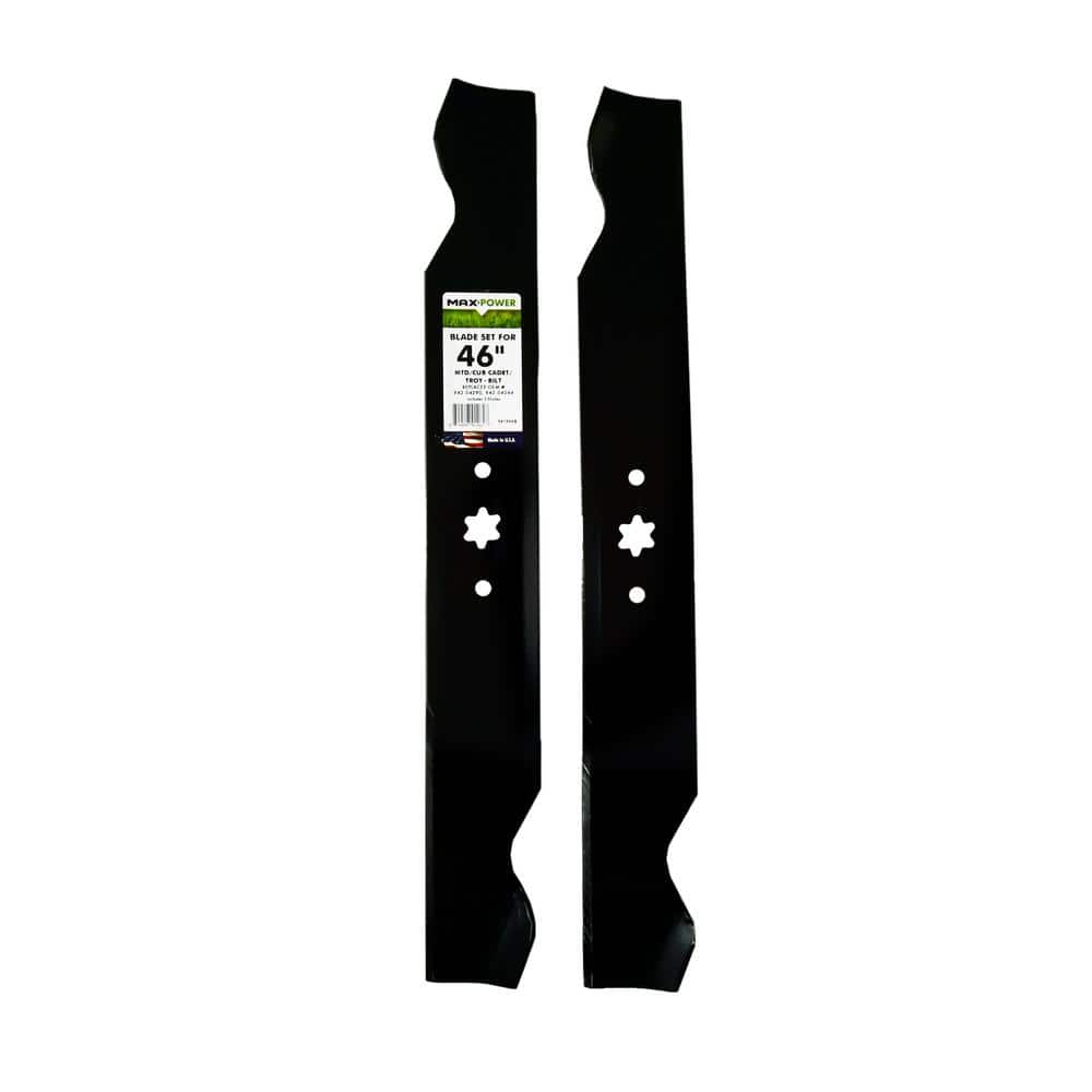 2 Blade Set for Many 46 in. Cut MTD, Cub Cadet, Troy-Bilt, Craftsman Mowers Replaces OEM #'s 742-04244,742-04290 price history on PriceWatchPro