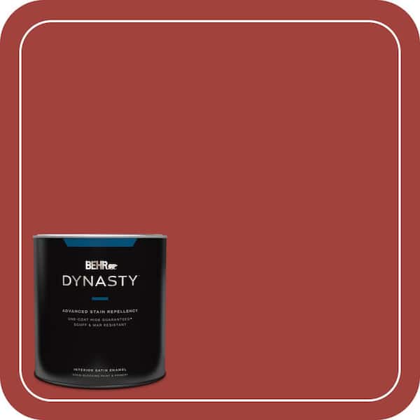 BEHR DYNASTY 1 qt. Home Decorators Collection #HDC-SM16-12 Tomato Slices Satin Enamel Interior Stain-Blocking Paint & Primer