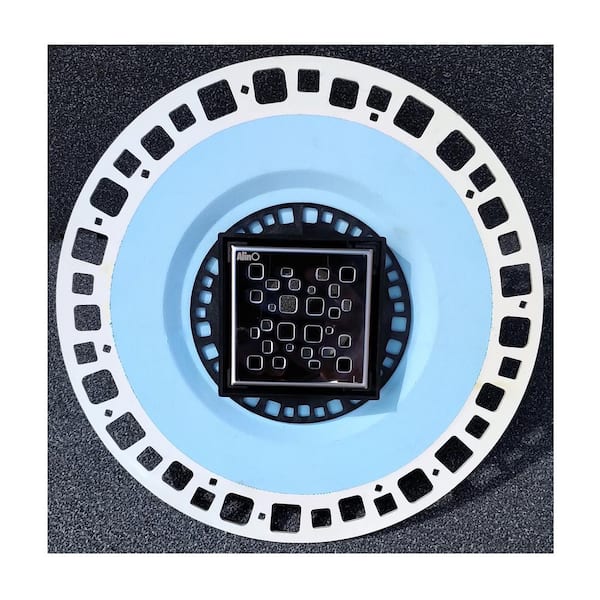 4 in. x 4 in. ABS Drain Bright Clear 2-in-1 (Stainless steel/Tile Insert)