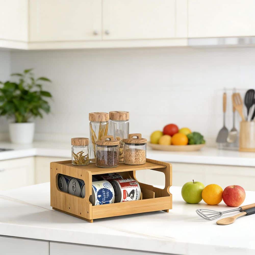 Wudkey Adjustable Canned Food Rack for Wet Food and Sodas, Space-Saving ...