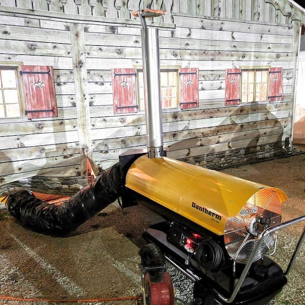 Industrial-Grade 290,000 BTU High Pressure Forced Air Kerosene/Diesel Space Heater, Indirect Oil Fired, Fume-Free