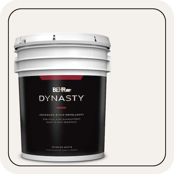 BEHR DYNASTY 5 gal. Home Decorators Collection #HDC-MD-06 Nano White Matte Interior Stain-Blocking Paint & Primer