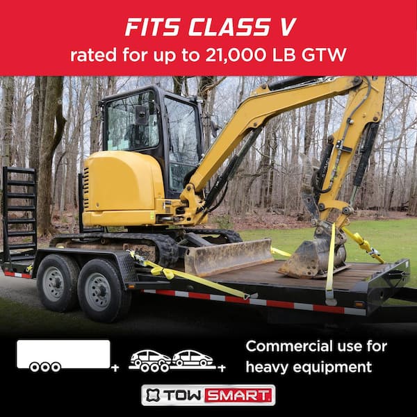 Class V, 21,000 lb., 7 in. Drop x 5 in. Rise x 1-1/4 in. Shank, Trailer Hitch Ball Mount