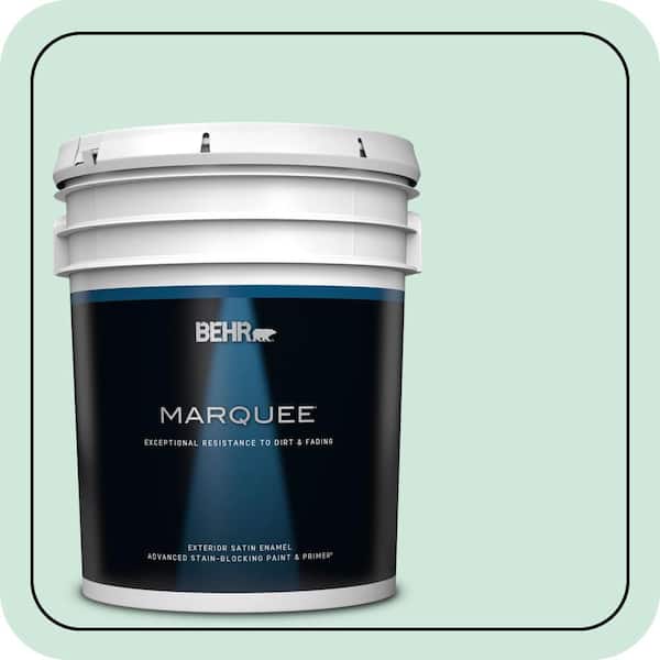 BEHR MARQUEE 5 gal. #M420-2 Green Aqua Satin Enamel Exterior Paint & Primer