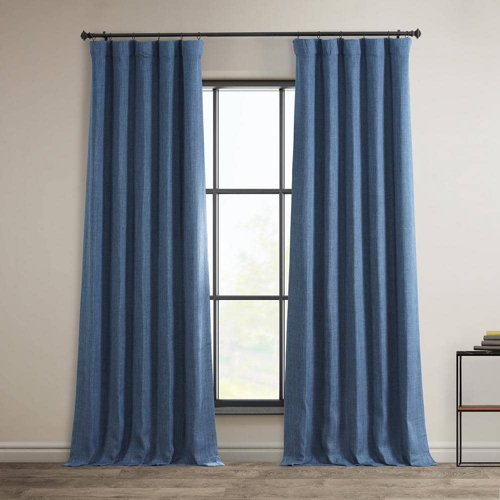 Denim Solid Rod Pocket Room Darkening Curtain - 50 in. W x 120 in. L price history on PriceWatchPro