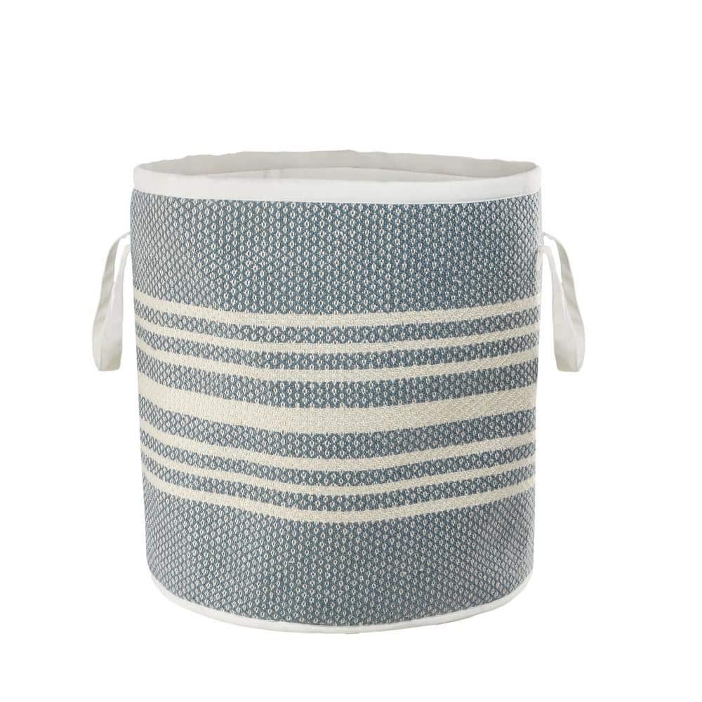 Valerie Simple Stripe Blue / White Polyester Farmhouse Indoor Outdoor Stora