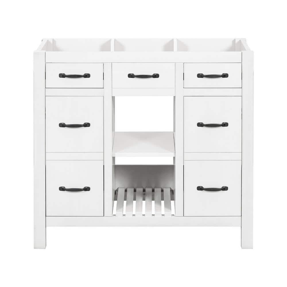 35.51 in. W x 17.87 in. D x 32.99 in. H Freestanding Bath Vanity Cabinet wi