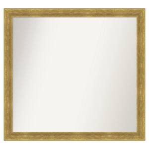 Angled Gold 31.25 in. x 29.25 in. Custom Non-Beveled Matte Wood Framed Bathroom Vanity Wall Mirror