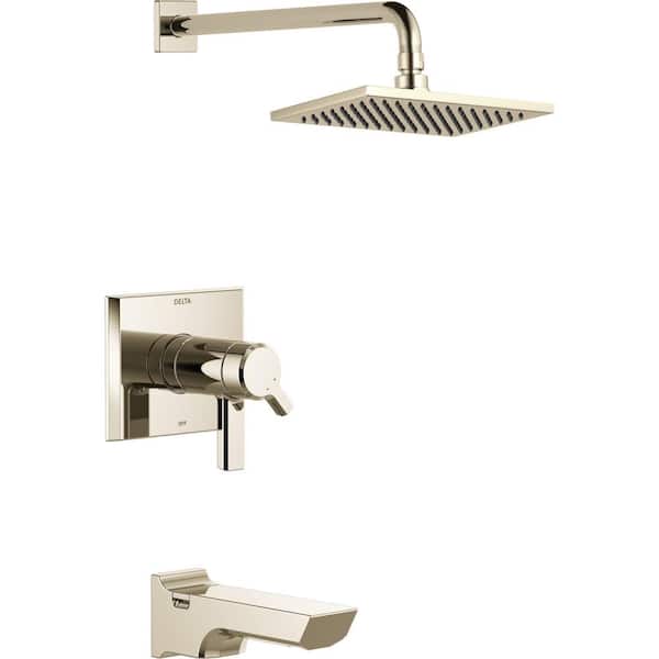 Delta Pivotal TempAssure 1-Handle Wall-Mount Tub and Shower Trim Kit in Polished Nickel (Valve Not Included)