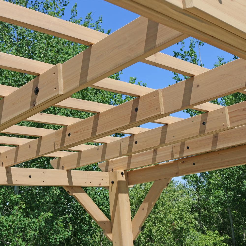 Natural Cedar 10' x 12' Traditional Outdoor Pergola