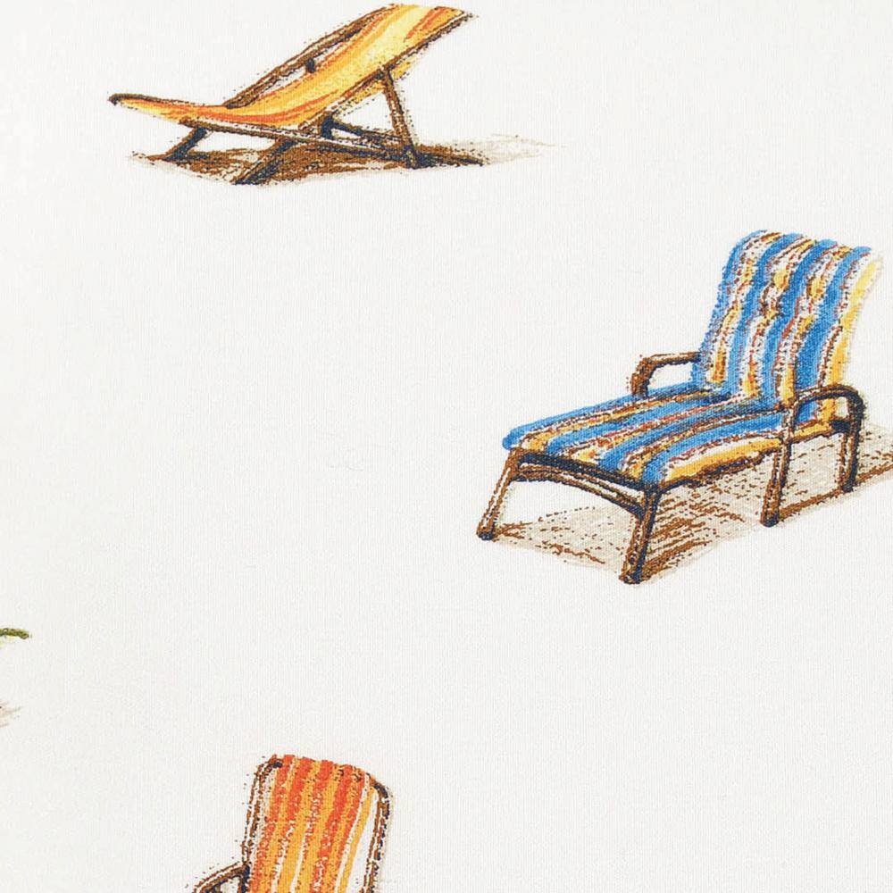Beach Chairs Multicolor Cotton Percale Queen Sheet Set