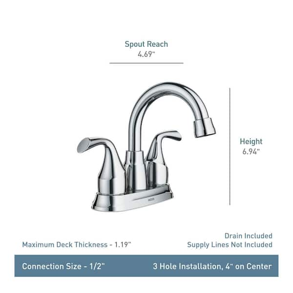 Moen Eva model deals 6410 2 handle bath Faucet chrome