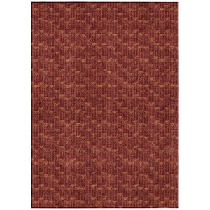 Chantille ACN514 Burgundy 2 ft. 6 in. x 3 ft. 10 in. Machine Washable Indoor/Outdoor Geometric Area Rug