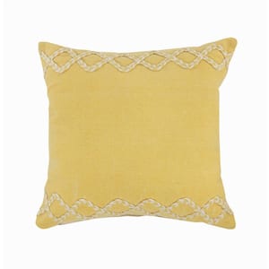 Levtex Home Mirage Peacock Decorative Pillow, 18 Round - Yellow