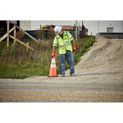 Large/X-Large Yellow Class 3 High Visibility Safety Vest with 10-Pockets and Sleeves