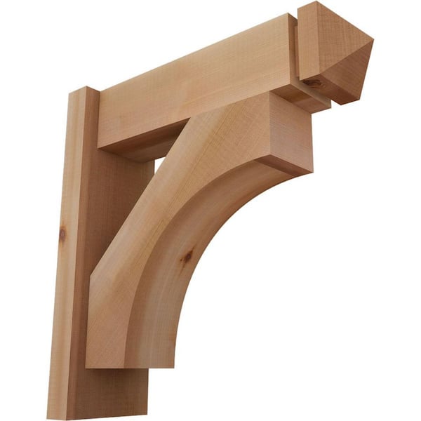 Ekena Millwork 6 in. x 18 in. x 18 in. Western Red Cedar Westlake Arts and Crafts Smooth Outlooker