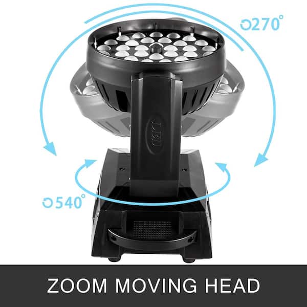 VEVOR 10-Watt Stage Light 36 PC RGBW LED Bulbs 4 in 1 Spot Light DMX512 7 Colors Beam Low Bay High Bay for Dj Disco Club Party
