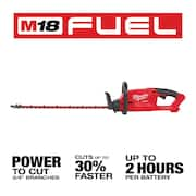 M18 FUEL Dual Battery 145 MPH 600 CFM 18V Lithium-Ion Brushless Cordless Handheld Blower with M18 FUEL Hedge Trimmer