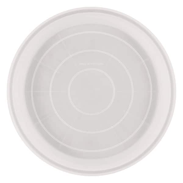 Vigoro 8 in. W x 1 in. H Clear Heavy-Duty Plastic Plant Saucer PL