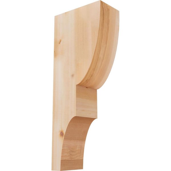 Ekena Millwork 5-1/2 in. x 10 in. x 26 in. Western Red Cedar Ridgewood Smooth Corbel