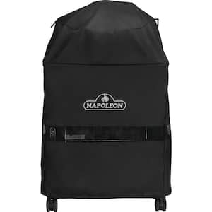 22 in. Charcoal Grill Cover for Cart Models in Black
