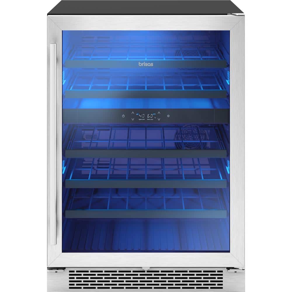 Zephyr Brisas 24-Inch Dual Zone Wine Fridge with Glass Door