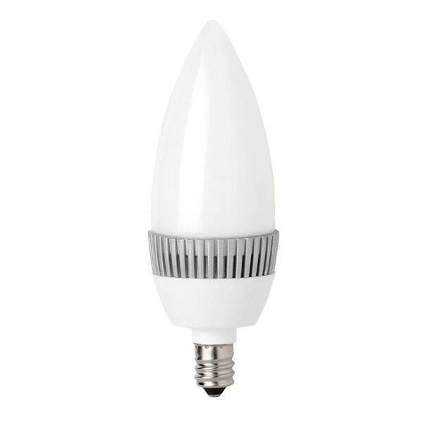 TCP 20W Equivalent Bright White (3000K) B10 Frosted Blunt Tip Deco Dimmable LED Light Bulb (2-Pack)