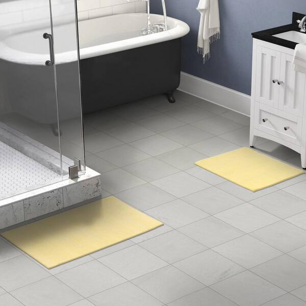 Truly Calm Antimicrobial 2 Pack Memory Foam Bath Rug - 20x32 Set - Khaki