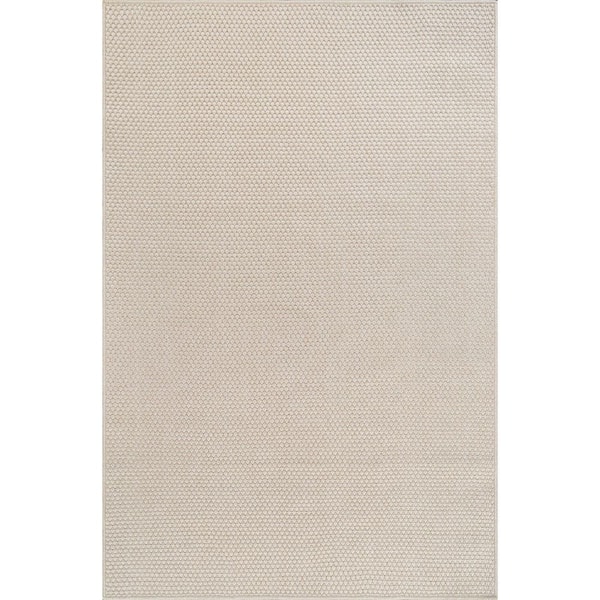 Terra Fiber Easy Jute Bone 9 ft. x 12 ft. Solid Indoor Outdoor Area Rug