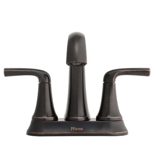 Centerset 2-Handle Bathroom Faucet in Matte Black by Pfister Ladera 4 in 