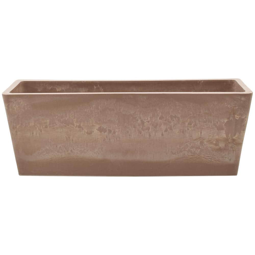 Eco-Friendly PSW Window Box Planter in Concrete Finish, 17.5" Lightweight