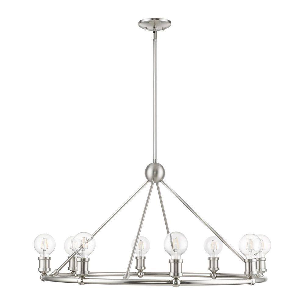 Lansdale 34" Brushed Nickel 8-Light Chandelier