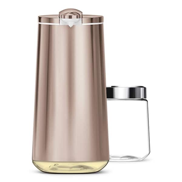 10 oz. Touch-Free Foam Sensor Pump Dispenser with Refillable Cartridge, Rose Gold Steel