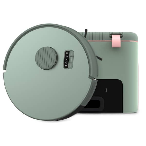Bio Robot Vacuum and Mop with Smart Navigation in Ravine Green w/ Odor Filtering 100-Day Dock, made of Bio-Based Plastic