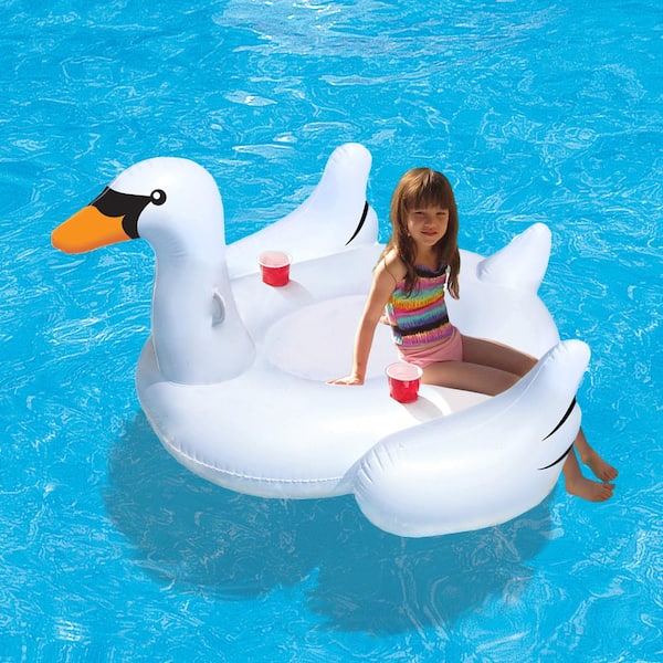 2021春の新作 Swimline Giant LED Light-Up Swan Swimming Pool Float 2-Pack 