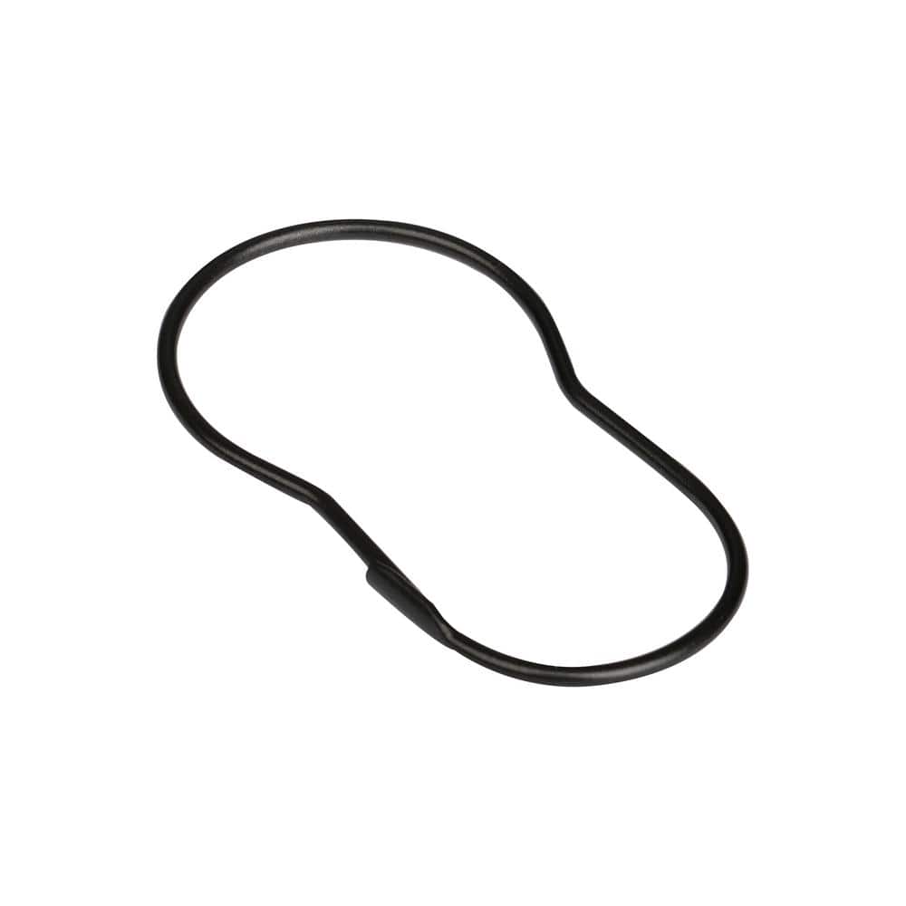 Black Aluminum 72" Curved Shower Rod with PEVA Liner