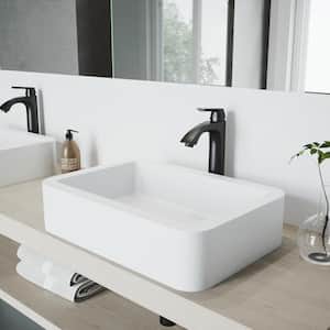 Linus Single-Handle Vessel Sink Faucet in Matte Black