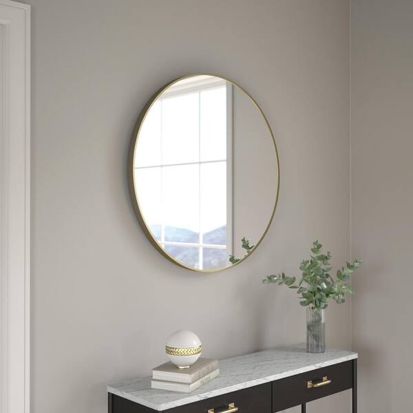 Noble Park Lissa Gold Waved Edge 31 1/2 x 31 1/2 Wall Mirror