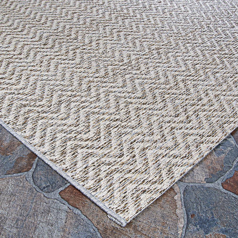 Ivory Elegance Indoor/Outdoor Flat Weave Area Rug, 2' x 3'7"
