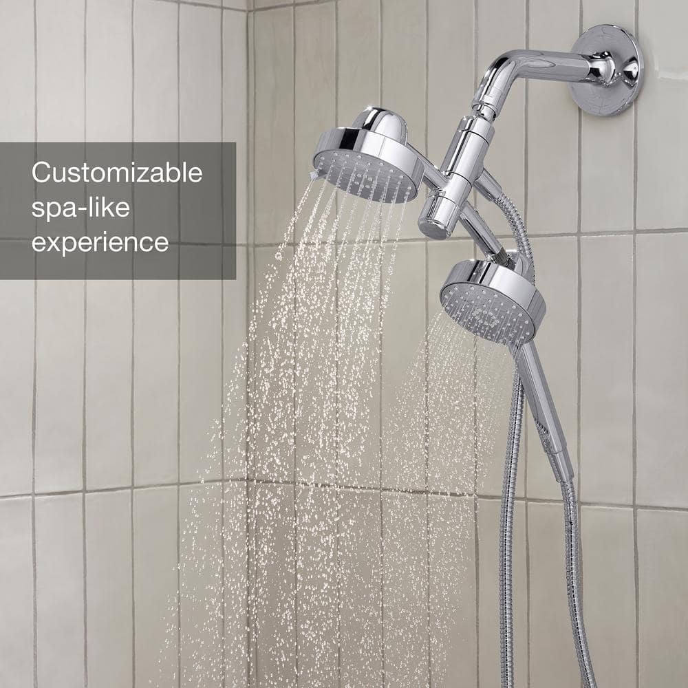 Chrome 2-in-1 Multifunction Handheld and Wall Mounted Shower Head