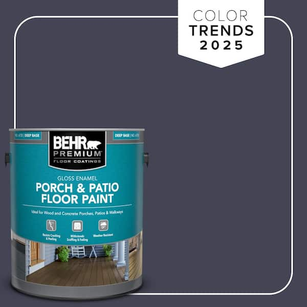 BEHR PREMIUM 1 gal. #PPU15-19 Black Sapphire Gloss Enamel Interior/Exterior Porch and Patio Floor Paint