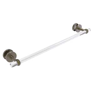 Polished Nickel Allied Brass PB-41G-BB-18-PNI Pacific Beach Collection 18 Inch Back Shower Door Towel Bar with Groovy Accents
